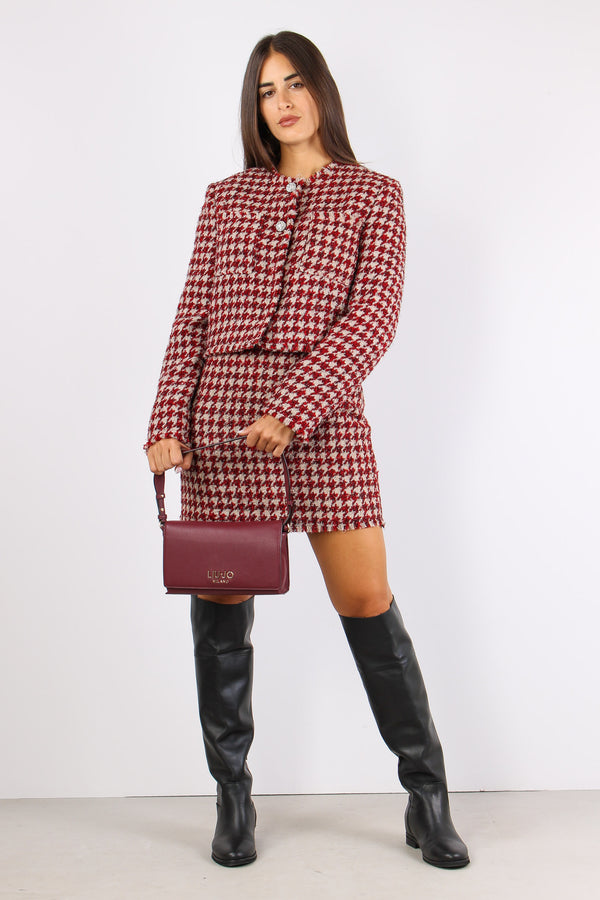 Giacca Chanel Pied De Poule Beige/pepper