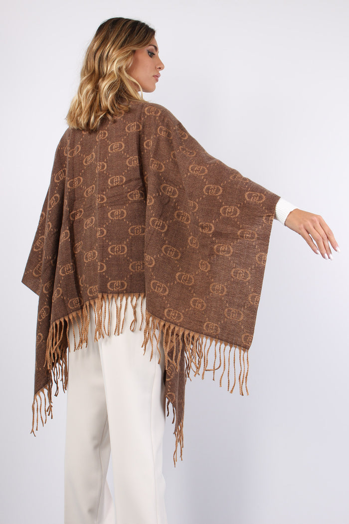 Poncho Frange Maxi Logo T.moro-4