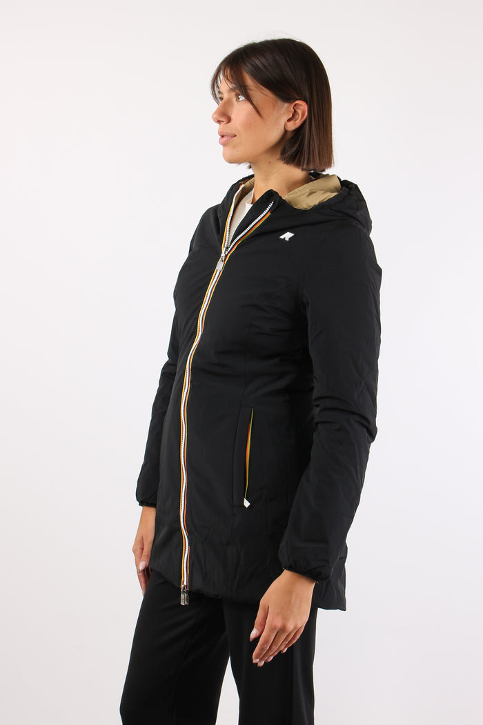 Giubbotto Lungo Reversibile Black Pure/beige-7