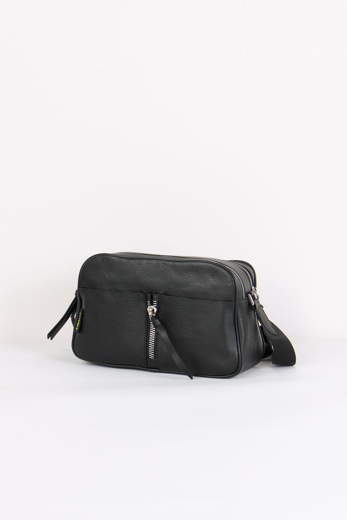 Alyssa Tracolla Doppia Zip Tas Black-2