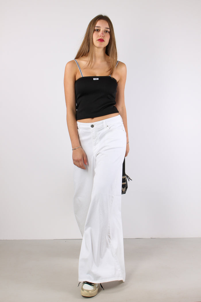 Pantagonna Vita Bassa Denim Bianco-6