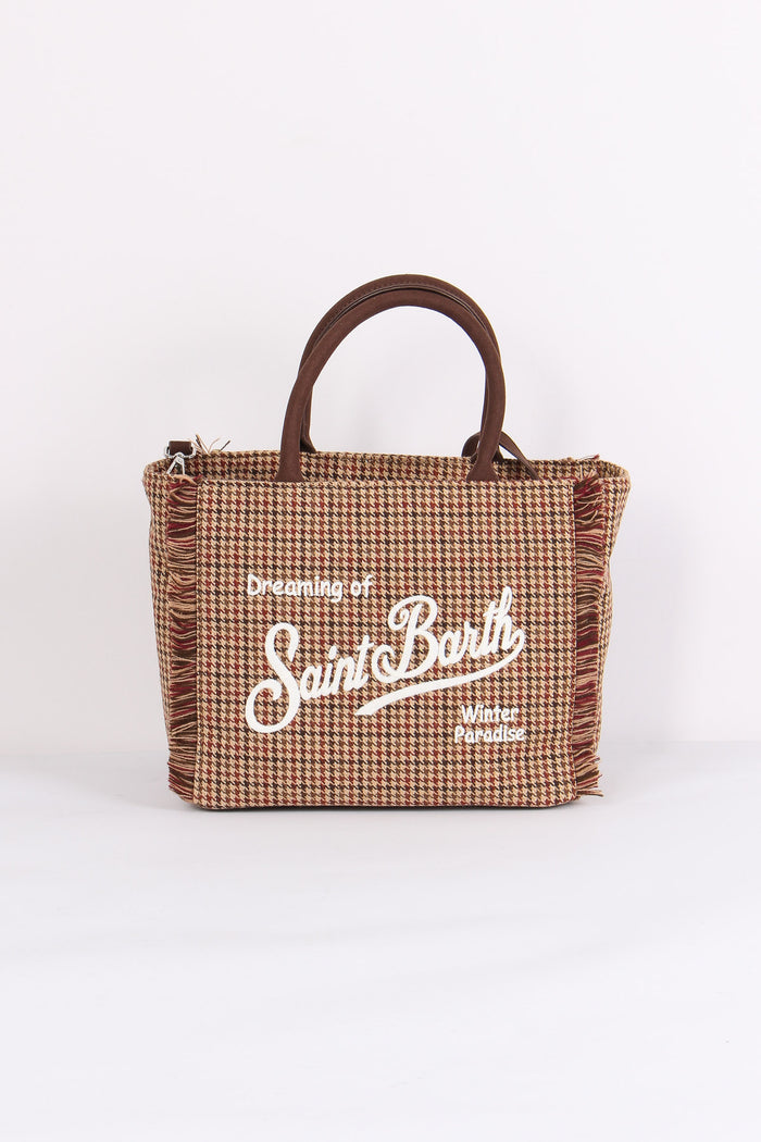 Shopping Lana Pied De Poule So Rosso/beige