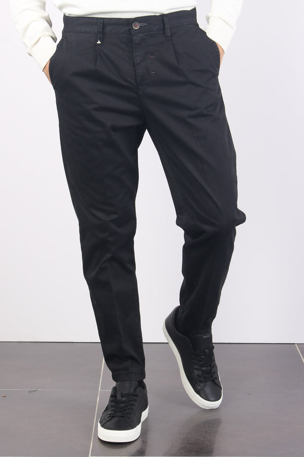 Pantalone Cotone Nero-2