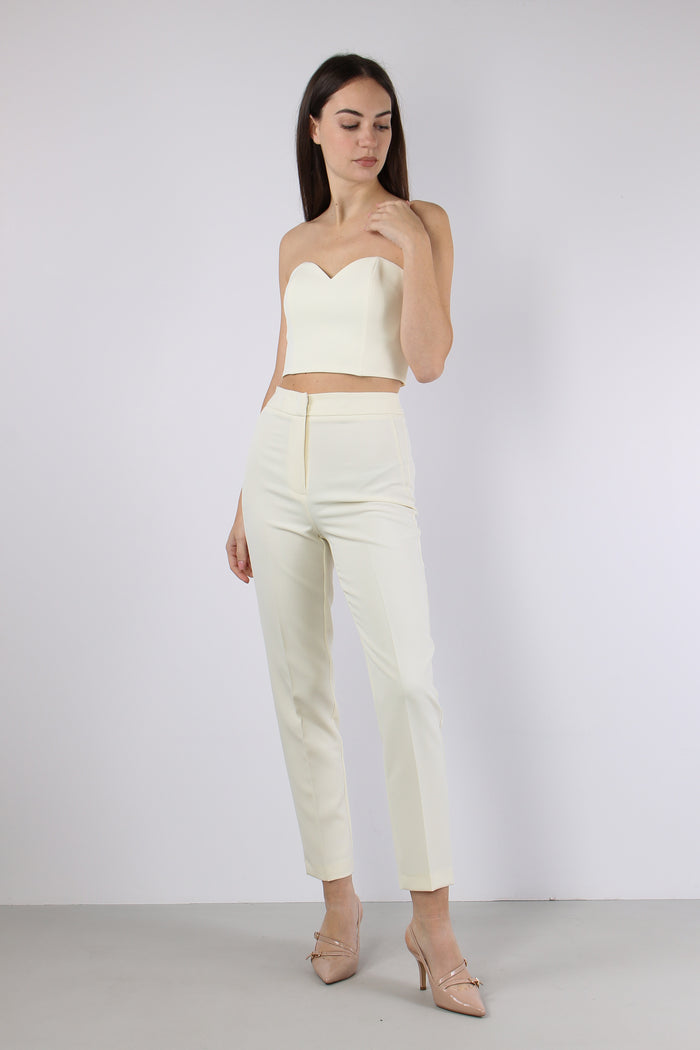 Pantalone Sigaretta Tessuto Tecnico New Milk-5