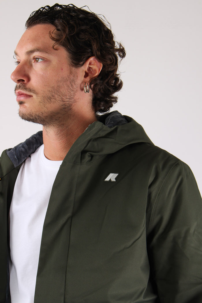 Giubbotto Corto Inserto Marmotta Green/b-blue-8