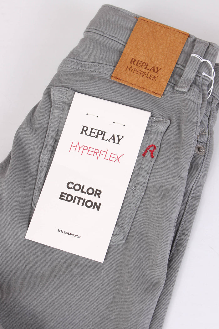 Denim Boyfriend Gamba Stretta Grigio-3