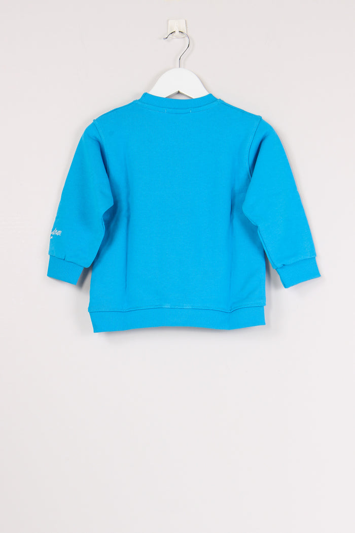 Felpa Ricamo Bomber Turchese-2