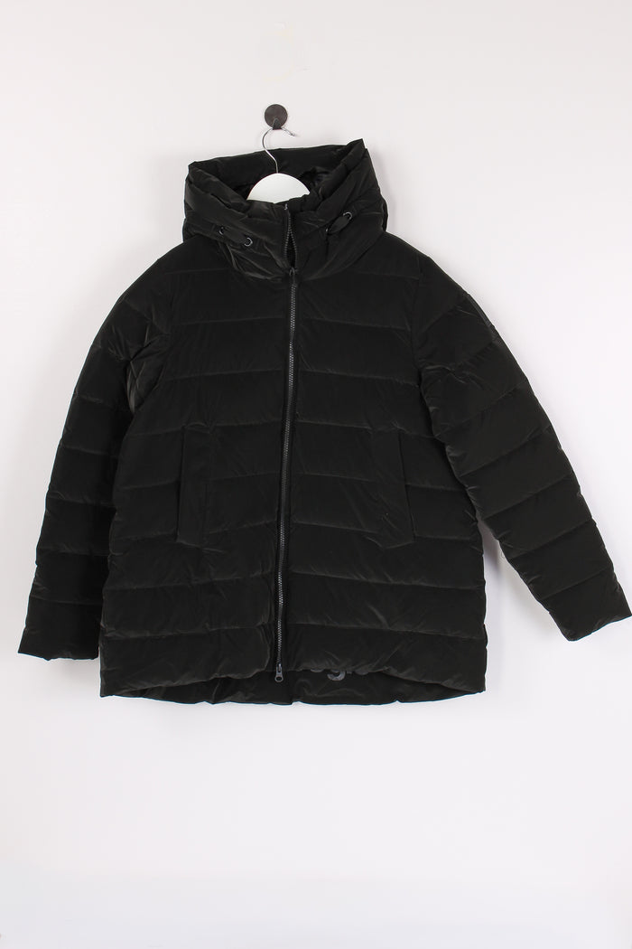 Cappa Imbottita Cappuccio Black