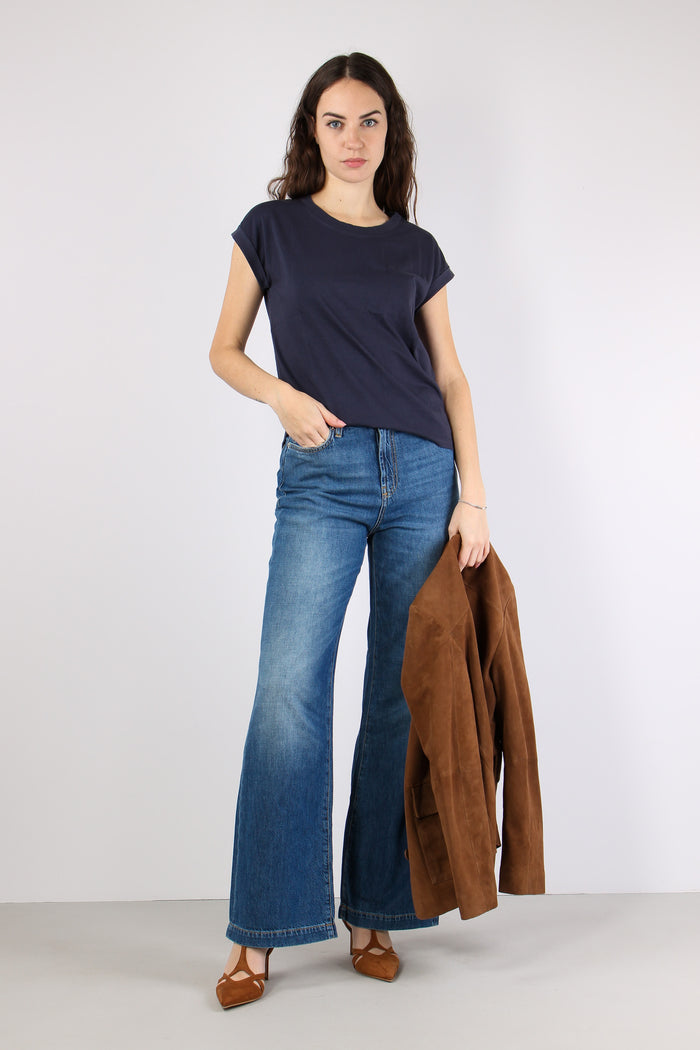 T-shirt Basica Cotone Blue