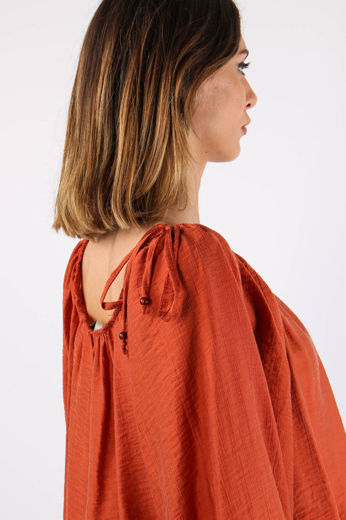 Blusa Scavo Sceso Laccetti Col Ruggine-6
