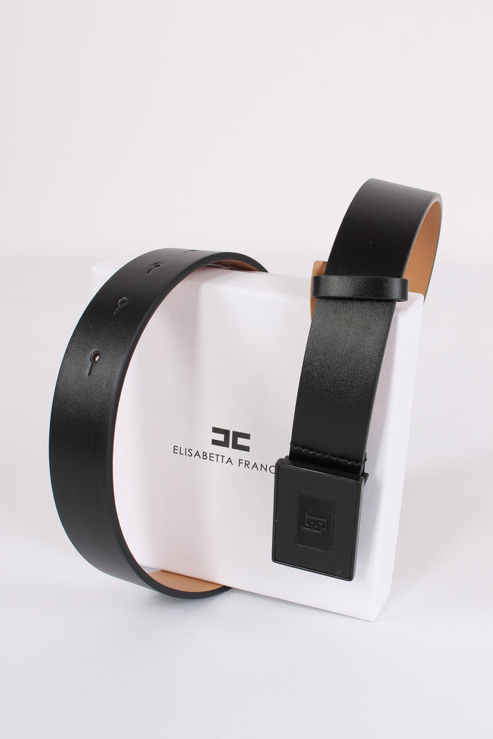 Cintura Placca Tono Su Tono Nero-3