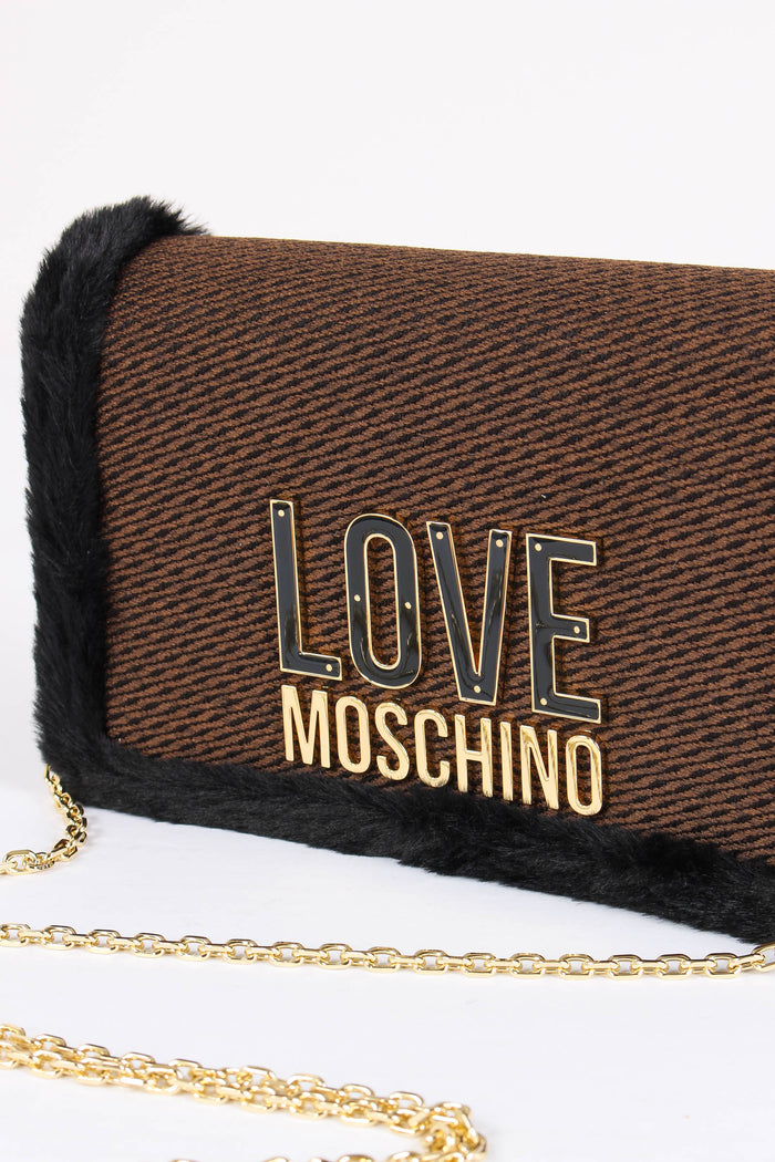 Tracolla Ecopelliccia Nero/cuoio-7