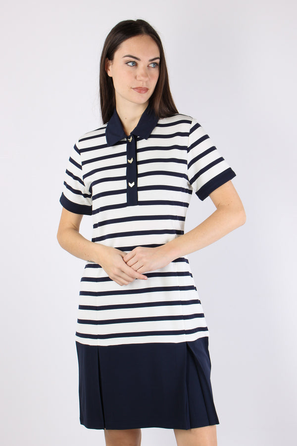 Abito Polo Jersey Riga White/blue-2