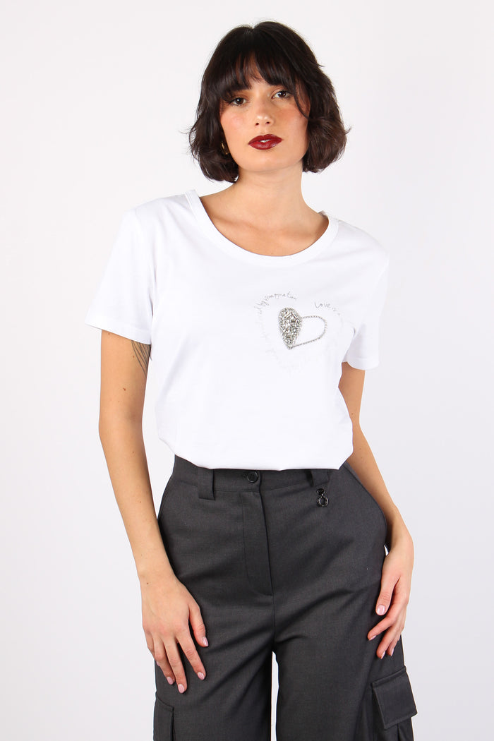 Palmira T-shirt Ricamo White-5