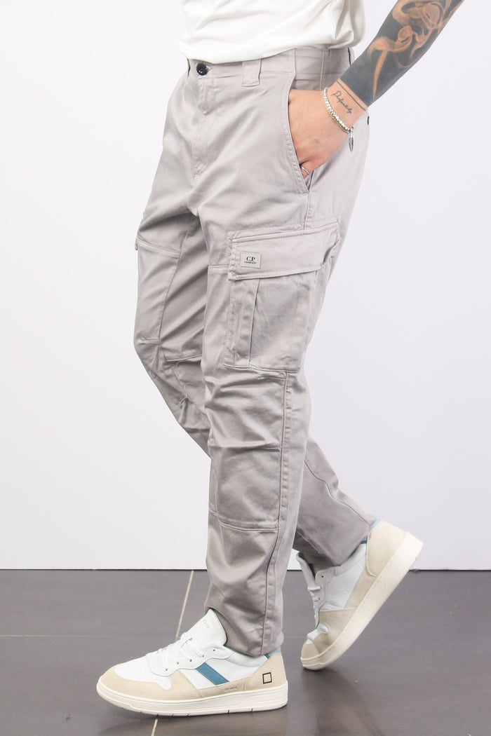 Pantalone Cargo Logo Drizzle Grey-6