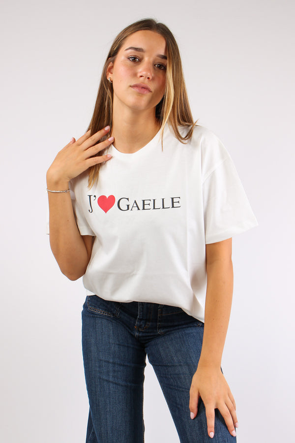 T-shirt Logo Cuore Off White-2