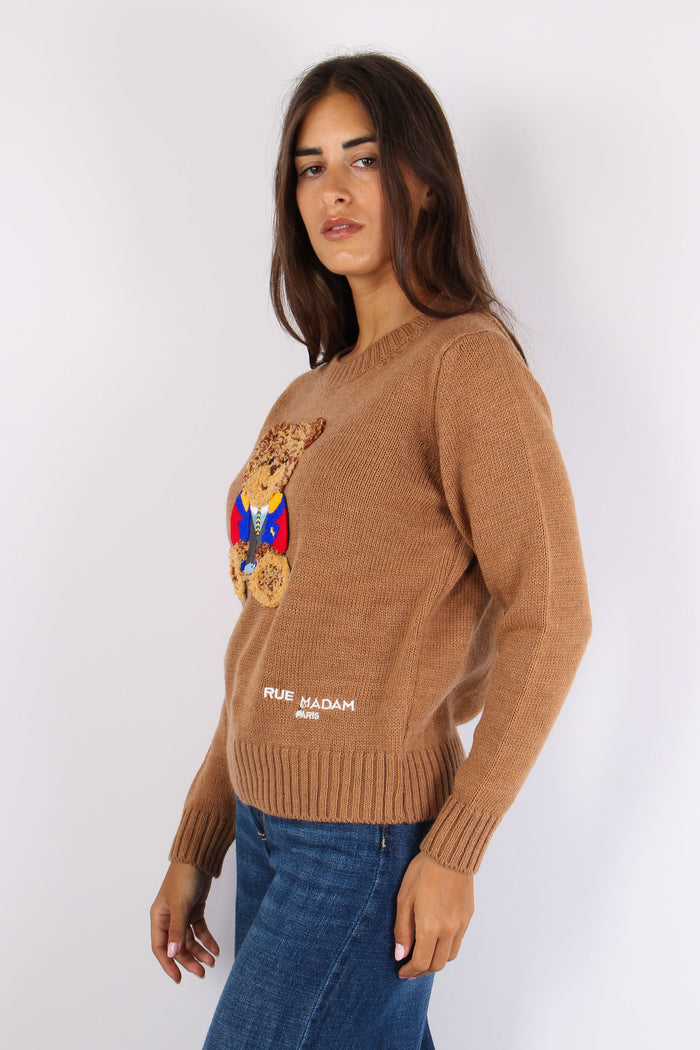 Pullover Orsetto Camel-5