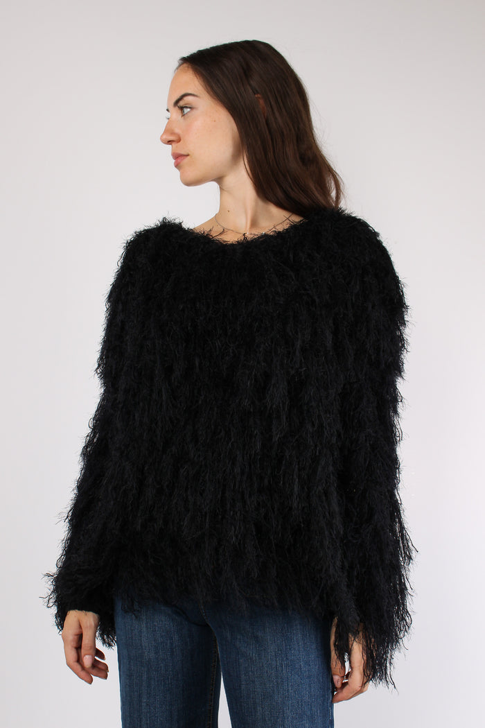 Maglia Piume Nero-10