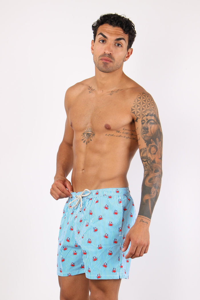 Costume Boxer Stretch Azzurro-6