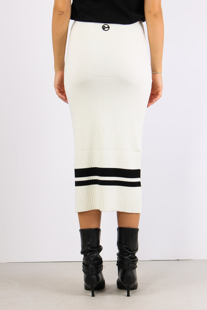 Gonna Costina Fondo Banda Off White-5