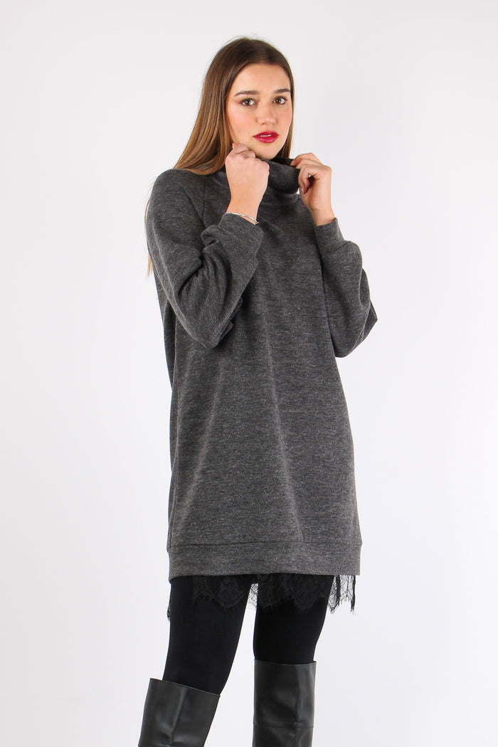 Abito Fondo Pizzo Antracite-6