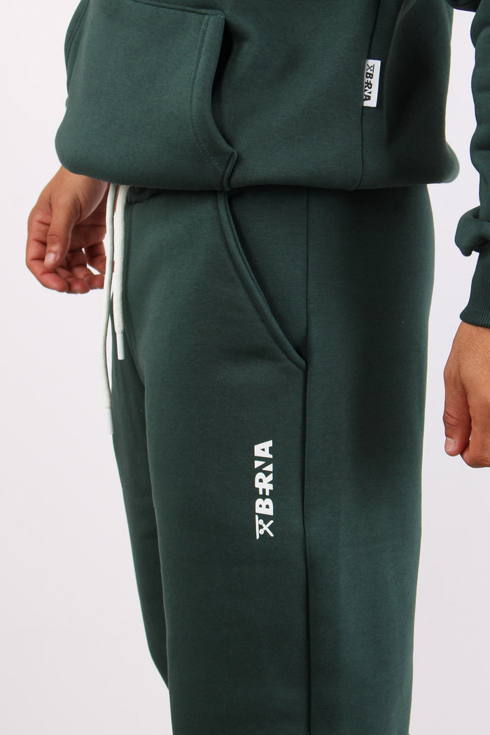 Pantalone Felpa Logo Verde Bosco-7