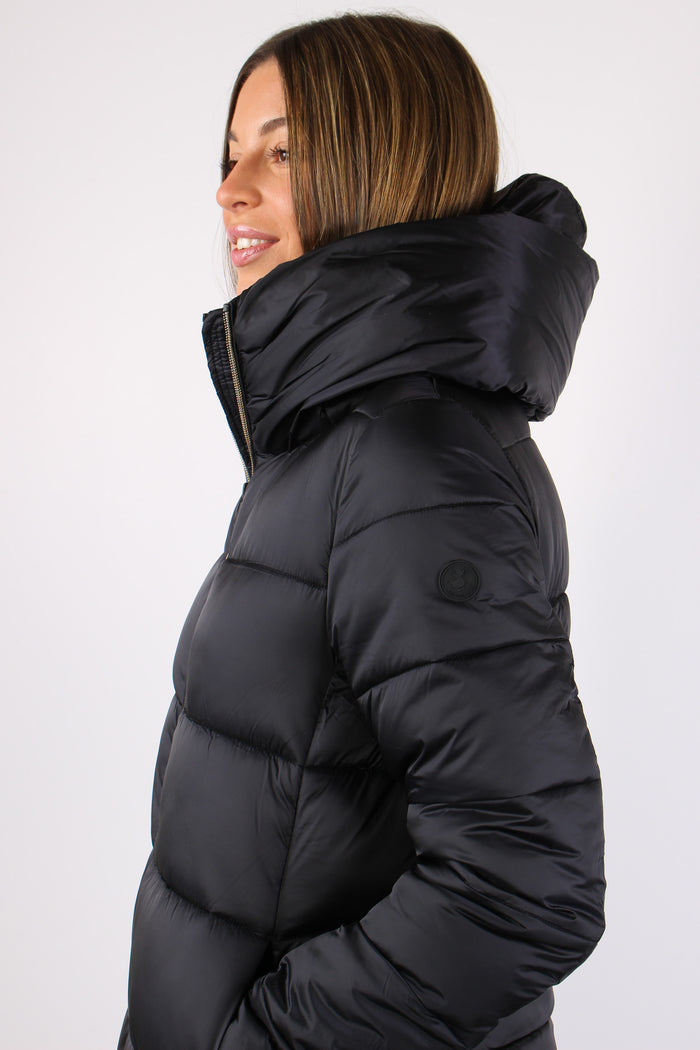 Lysa Piumino Cappotto Lungo Black-6