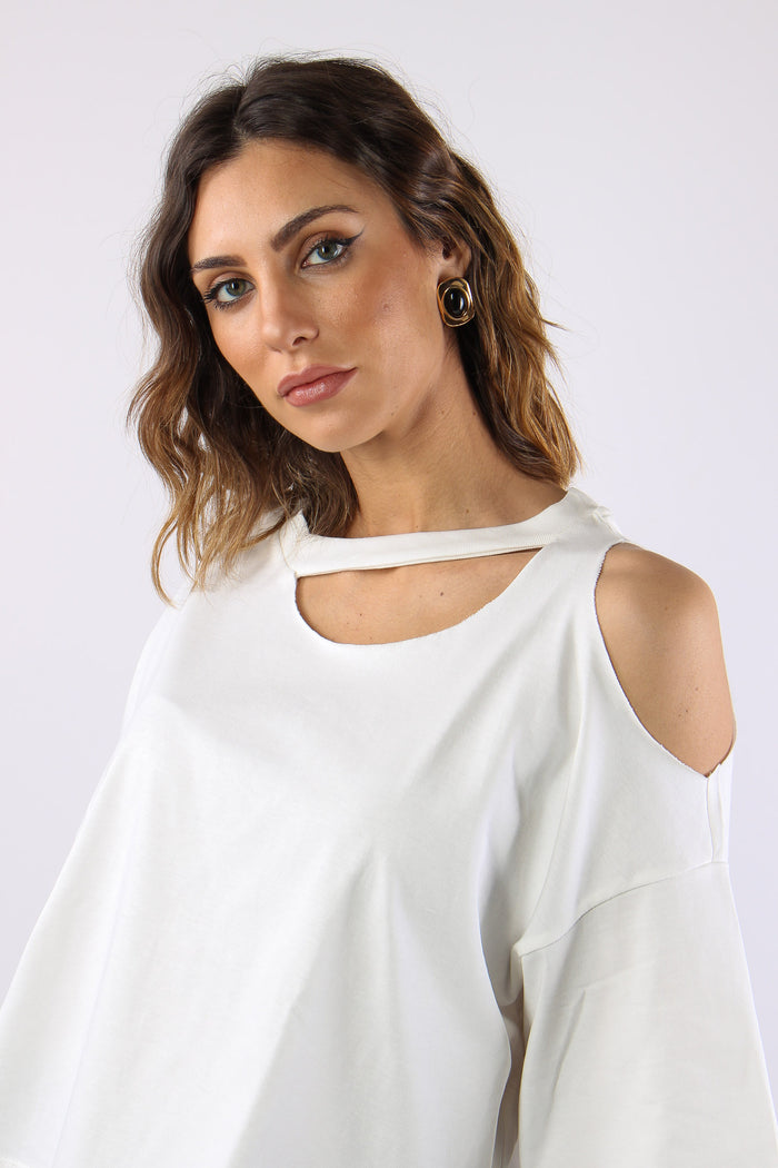 T-shirt Cut Out Panna-8