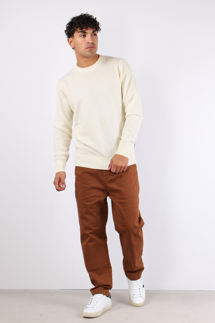 Maglia Girocollo Lambswool Panna-3