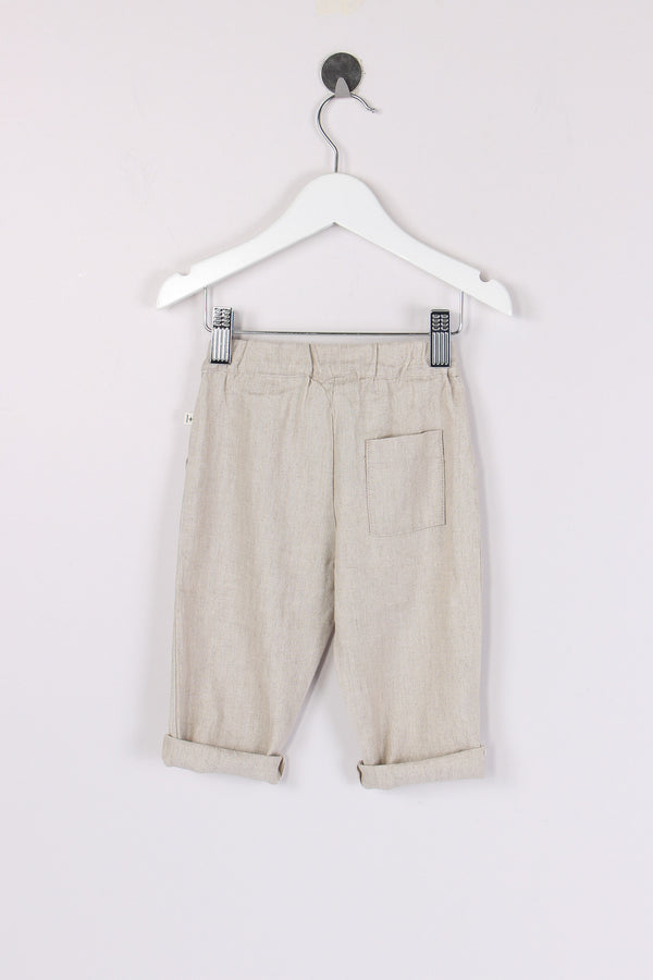 Pantalone Lino Beige-2