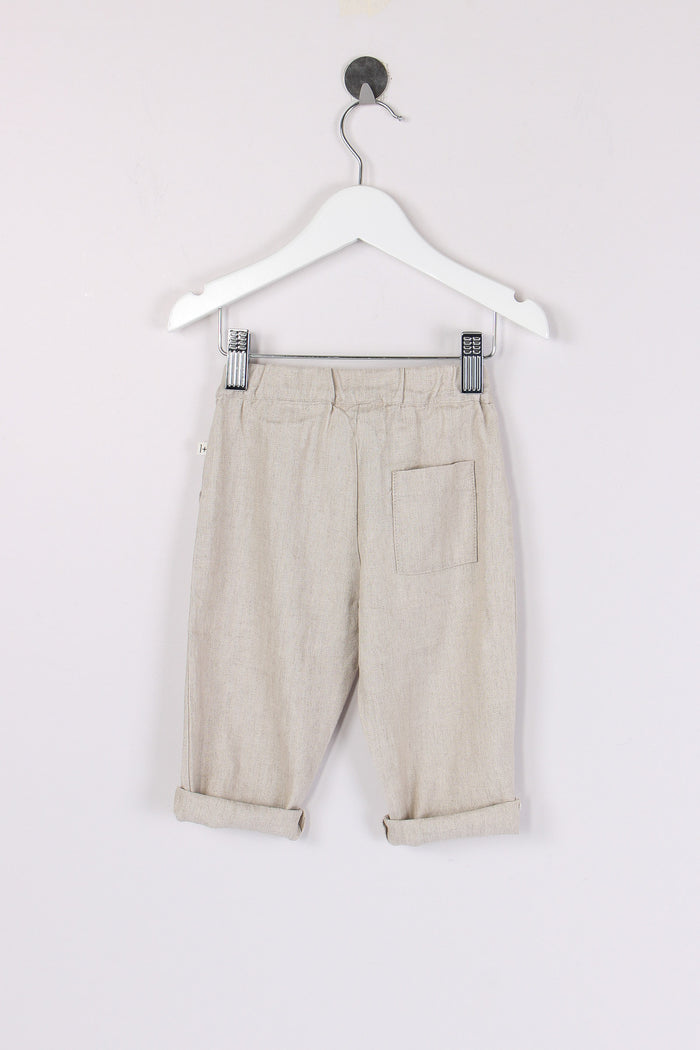 Pantalone Lino Beige-2