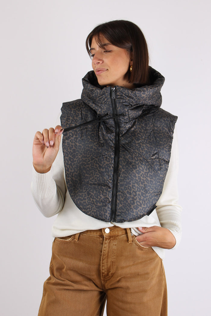 Piumino Pettorina Leopard-3