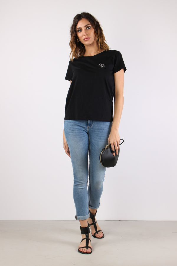 T-shirt Logo Piccolo Nero-2