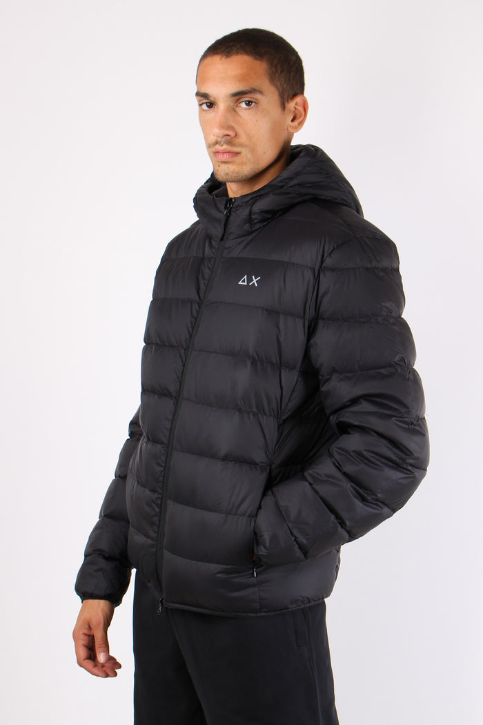 Piumino Cappuccio Nero-6