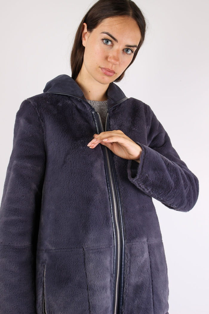 Ecomontone Lungo Cappuccio Night Grey-9