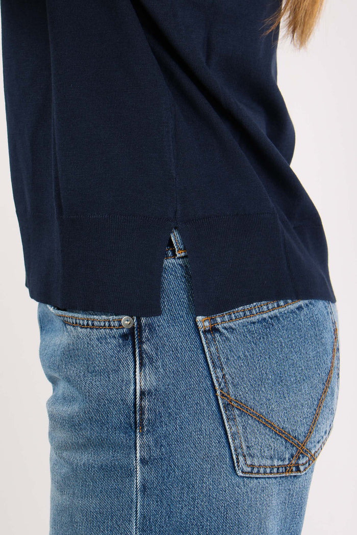 Maglia Manica Reglan Blu-10