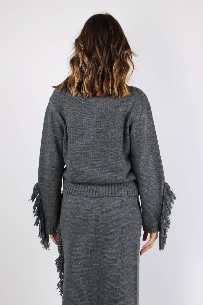 Maglia Girocollo Maniche Frang Antracite-3