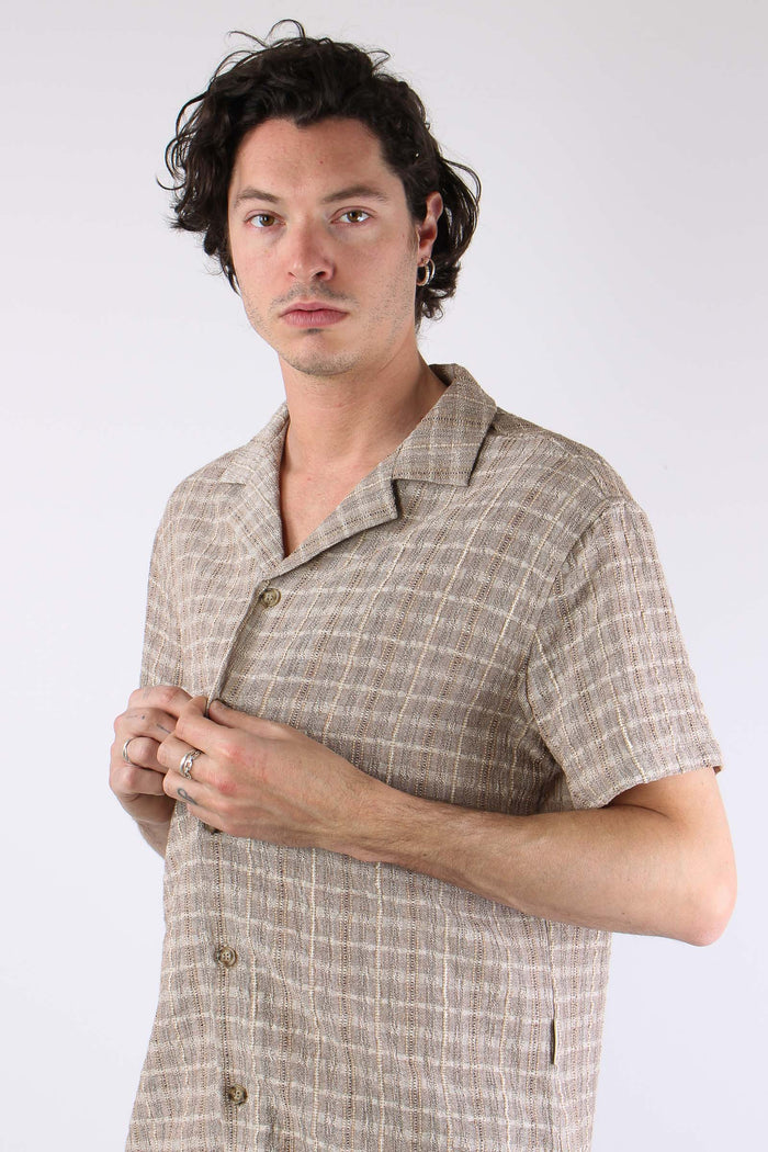 Camicia Tessuto Lavorato Sabbia-7