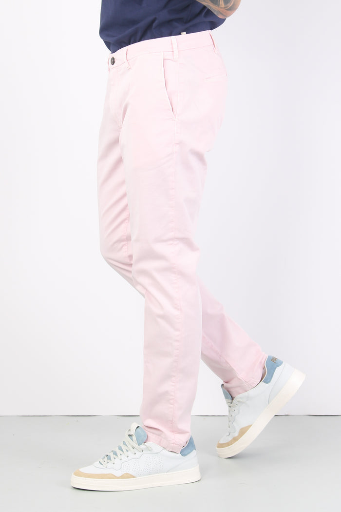 Pantalone Chino Slim Fit Rosa Antico-5