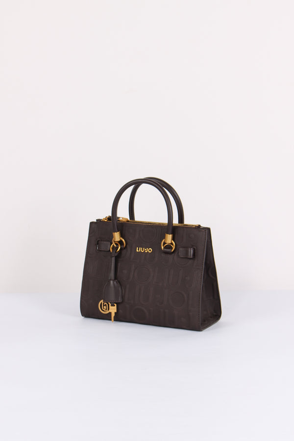 Mini Tote Logo 3d Deep Brown-2