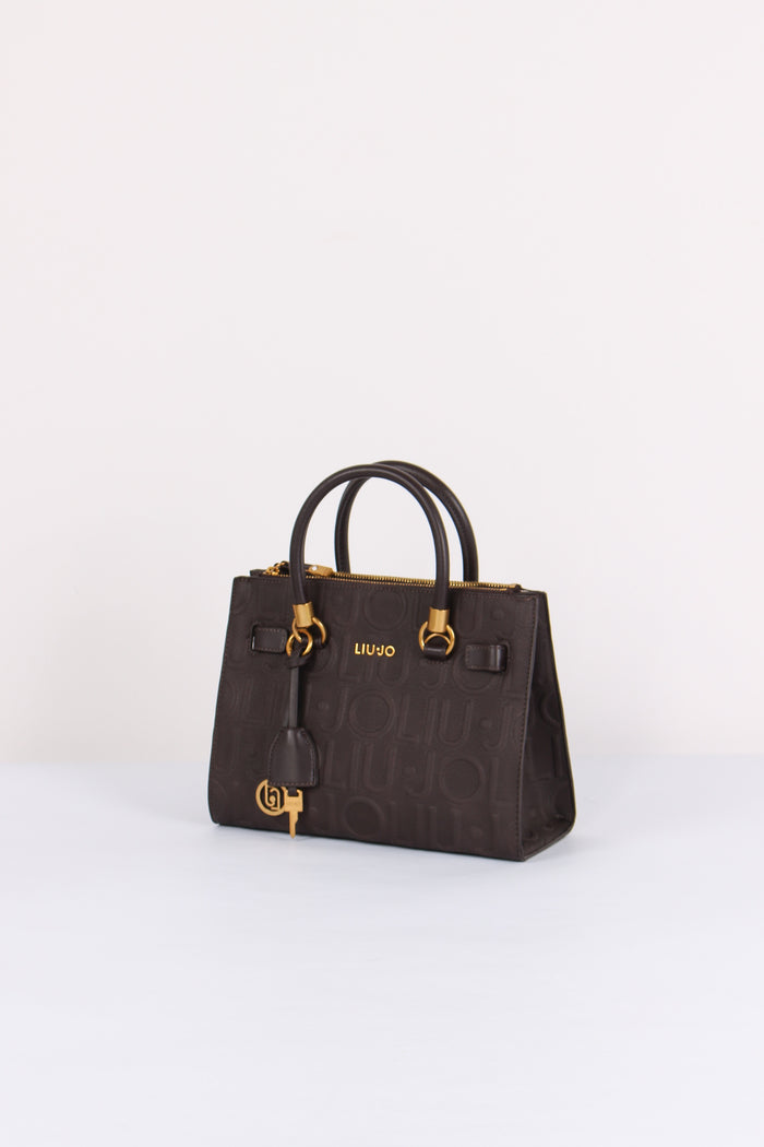 Mini Tote Logo 3d Deep Brown-2