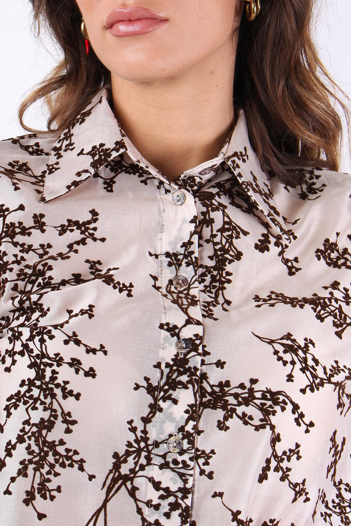 Camicia Mussola Floccata Panna/moro-7