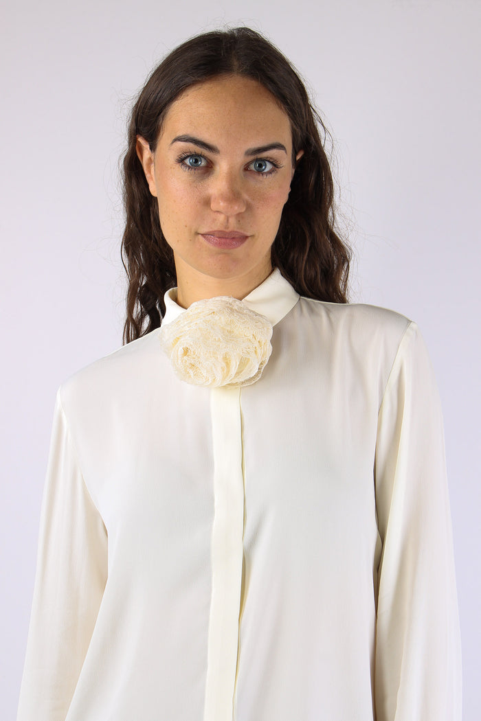 Mllorca Camicia Misto Seta Bianco-7