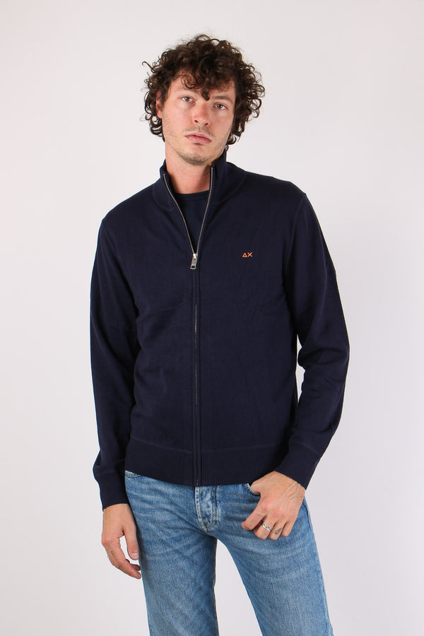 Full Zip Logo Navy Blue