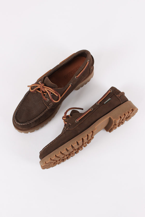 Mocassino Nabuk Lacci Dk Brown/gum-2