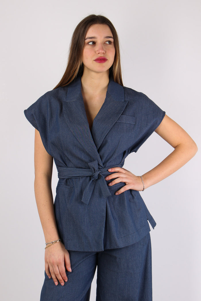 Gilet Cinturato Chambry Denim-6