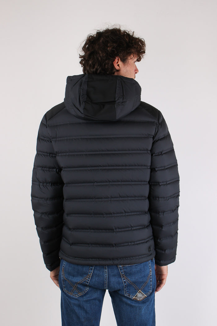 Piumino Bimateriale Nero-4
