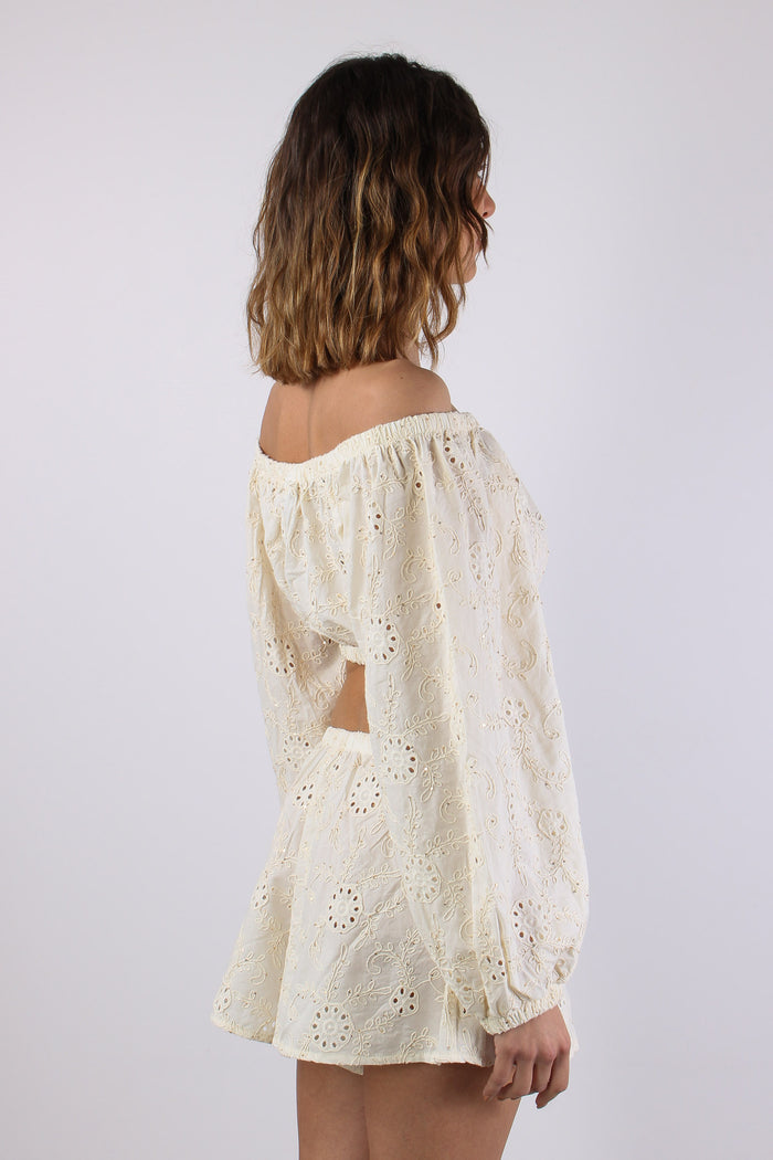 Top Sangallo Inserto Paillettes Ecru-6