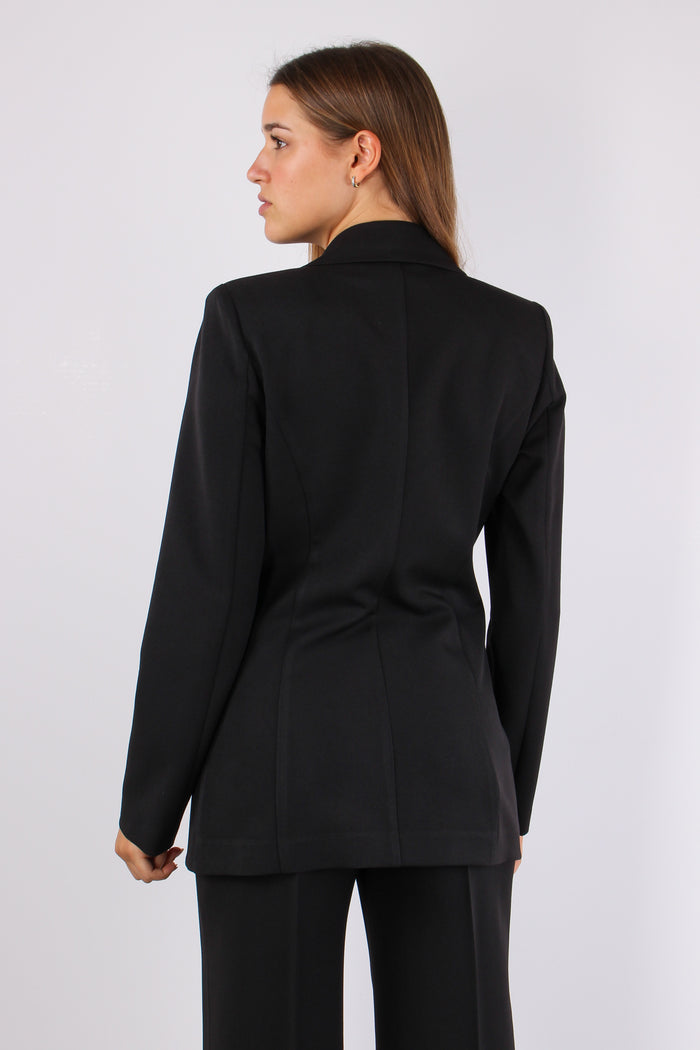 Giacca Doppiopetto Gabardina Nero-5