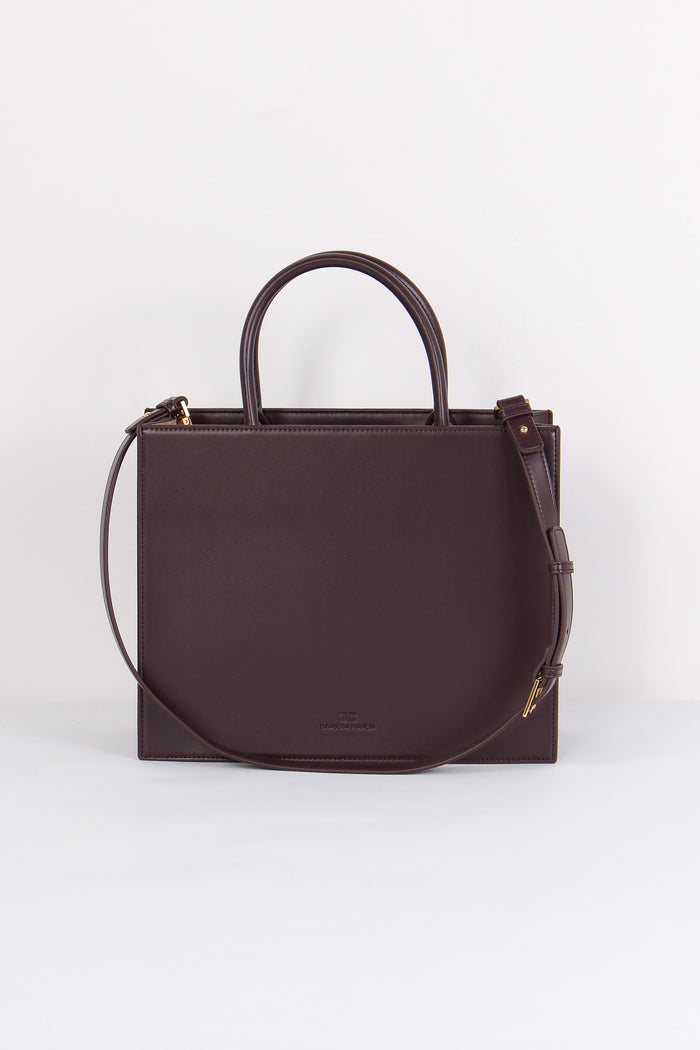 Shopping Rigida Grande Logo Merlot-4